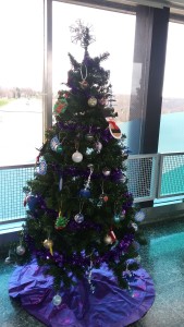 Job training/day program division contributed a beatifully decorate tree to the Power Authority's Festival of Trees
