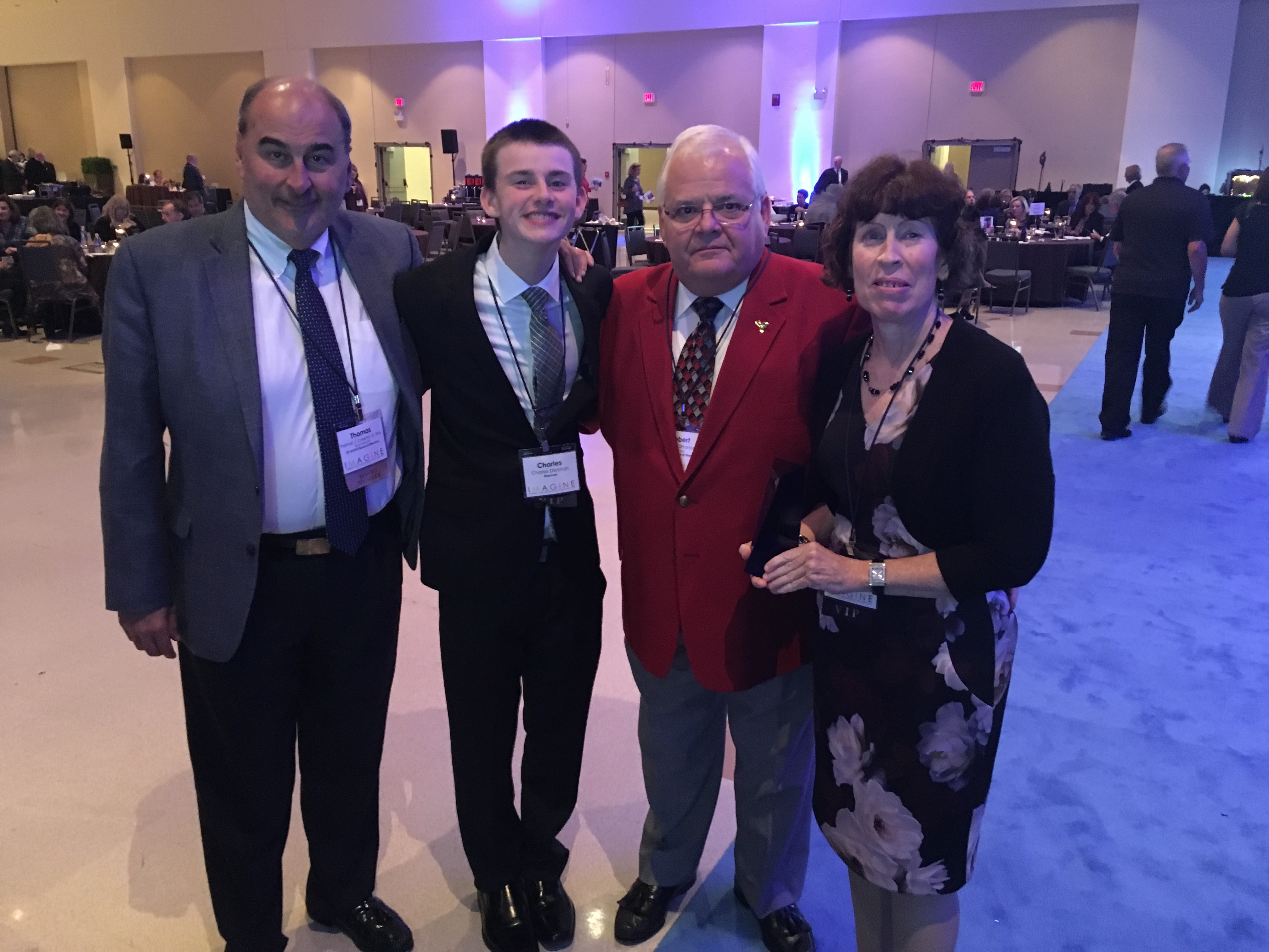 From left to right: Empower BOD member Tom Caserta, Charles Dieteman, Empower BOD member and Past President Bob DiFrancesco and KimKiely